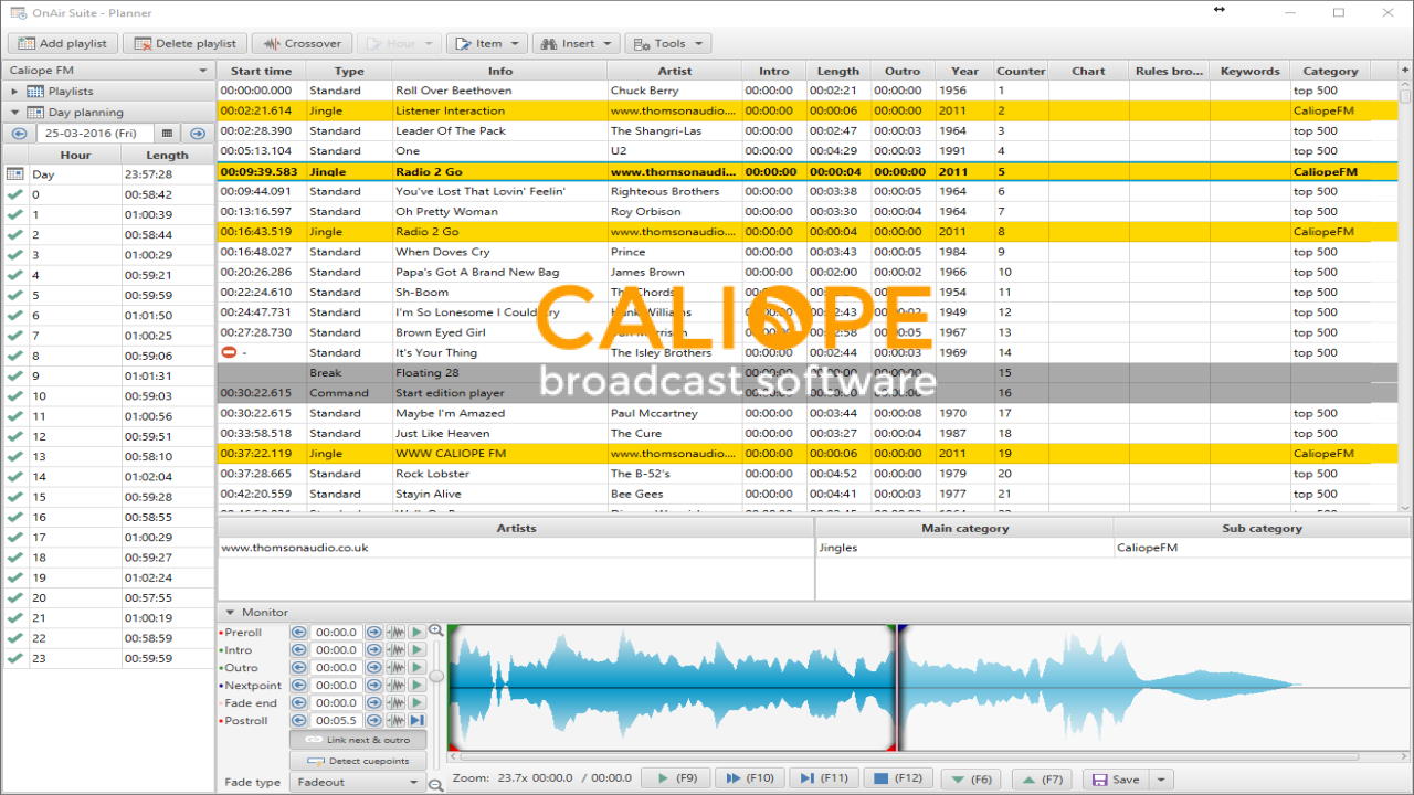 caliope broadcast scheduling software